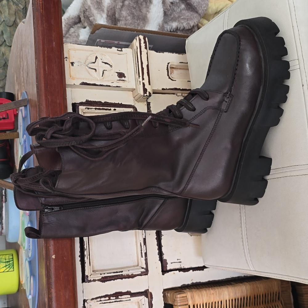 Free People Jones Lug Sole Lace Up Boots